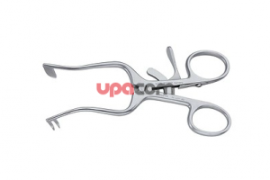 Ранорасширитель по DALCHOW, малая модель для детей, с двузубым лезвием слева и сплошным лезвием с атравматическими зубцами справа, длина 11 см