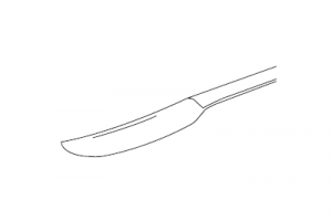 Нож, типа скальпеля с изогнутой режущей поверхностью
