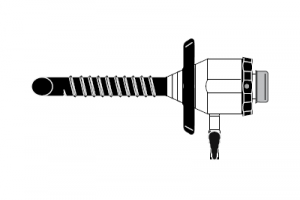 Троакарная трубка, изолированная, с запорным краном, с резьбой, 80 мм рабочая длина