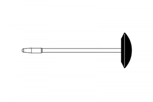 Троакар стилет, затупленным наконечник, 60 мм рабочая длина