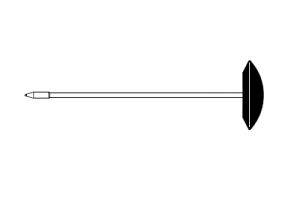 Троакар стилет, конический наконечник, 80 мм рабочая длина
