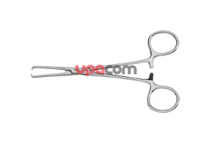 Крючкообразные щипцы, модель BONN, прямые, с зубцами 2 x 2, длина 14 см, для операций на околоушных железах