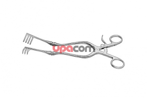 Ранорасширитель, с шарнирами, с зубцами 3 x 4, острый, длина 24 см