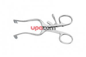 Ранорасширитель по DALCHOW, малая модель для детей, с двузубым лезвием справа и сплошным лезвием с атравматическими зубцами слева, длина 11 см