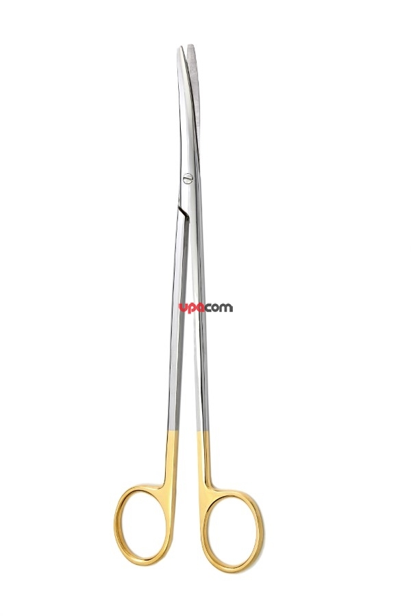 Ножницы для рассечения мягких тканей в глубоких полостях, вертикально-изогнутые, ТС, 230 мм