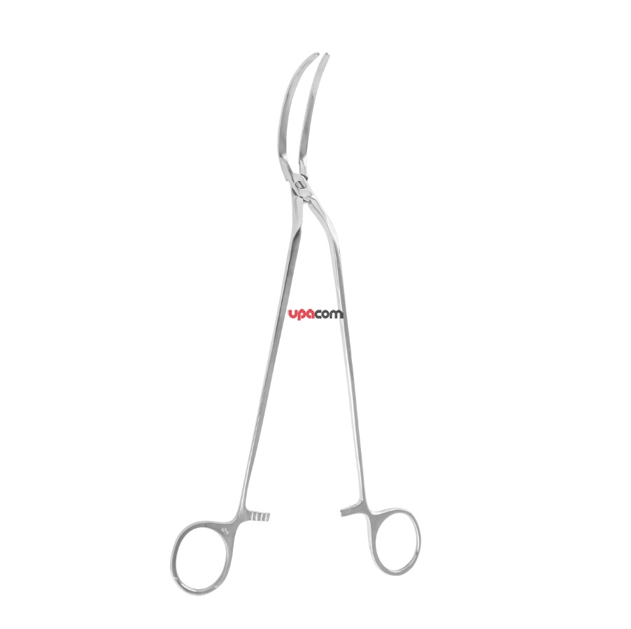 Зажим сосудистый для частичного бокового пережатия, вертикально-изогнутый, №3, 240 мм