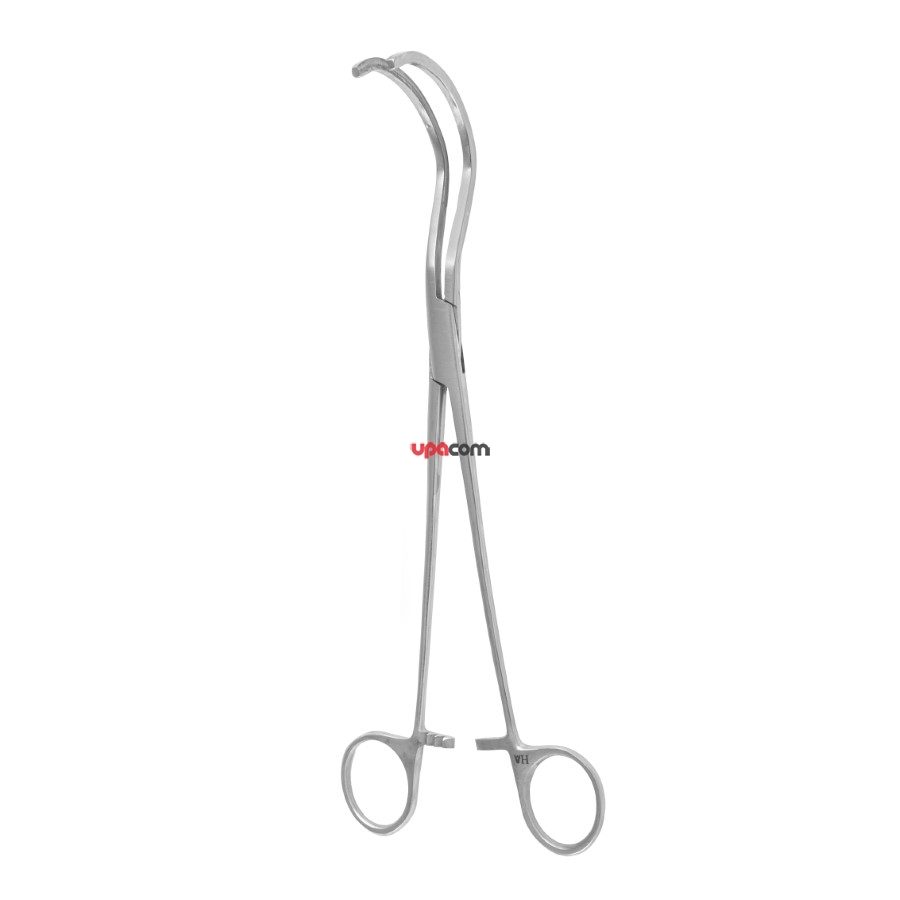 Зажим с кремальерой для ушка сердца, №1, изогнутый, 260 мм